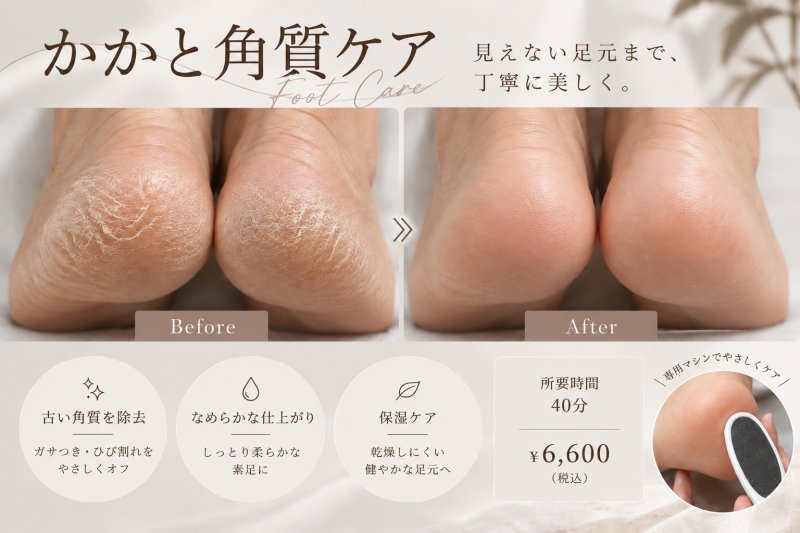 かかと角質ケア